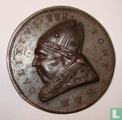 Vaticaan Medaille Calixtus III 1455 - Afbeelding 1