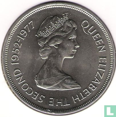 Jersey 25 pence 1977 "25th anniversary Accession of Queen Elizabeth II" - Afbeelding 1
