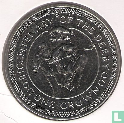 Isle of Man 1 crown 1980 (copper-nickel) "Bicentenary of the Derby" - Image 2