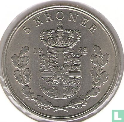 Denmark 5 kroner 1962 - Image 1