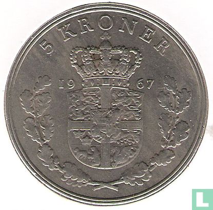 Dänemark 5 Kroner 1967 - Bild 1