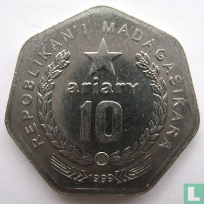Madagaskar 10 ariary 1999 - Afbeelding 1
