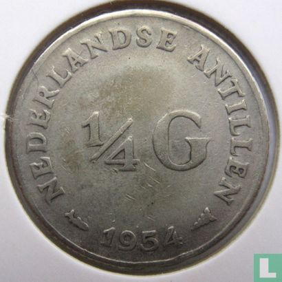 Nederlandse Antillen ¼ gulden 1954 - Afbeelding 1