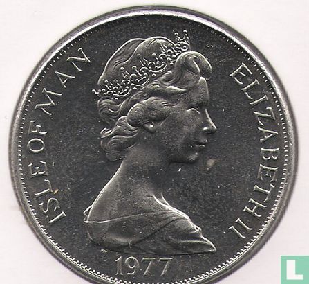 Insel Man 1 Crown 1977 (Kupfer-Nickel) "Queen's Silver Jubilee Appeal" - Bild 1