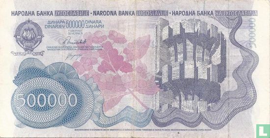 Yougoslavie 500 000 Dinara 1989 - Image 2