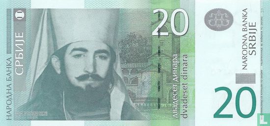 Serbie 20 dinars - Image 1
