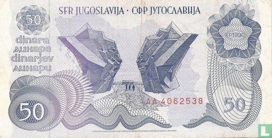 Jugoslawien 50 Dinara 1990 - Bild 1