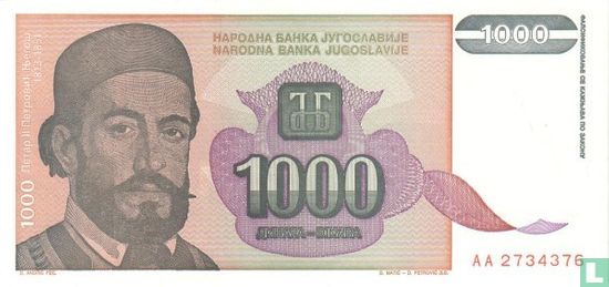 Yougoslavie 1.000 Dinara 1994 - Image 1