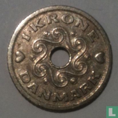 Denmark 1 krone 1993 - Image 2