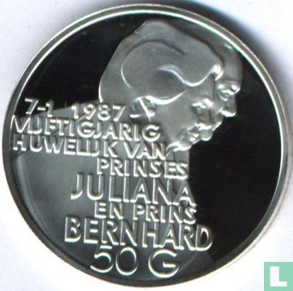 Nederland ONTWERP 50 gulden 1987 "Huwelijk Juliana en Bernhard - Afbeelding 1