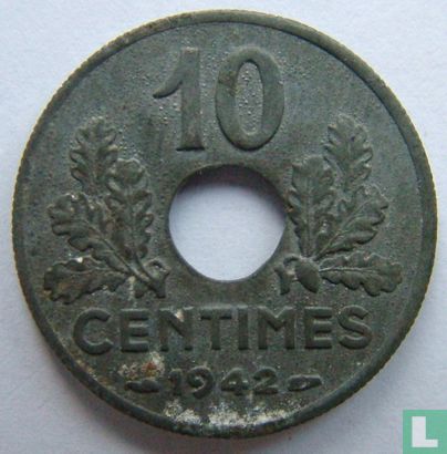 Frankrijk 10 centimes 1942 (2.5 g) - Afbeelding 1