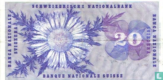 Zwitserland 20 Franken 1961 - Afbeelding 2