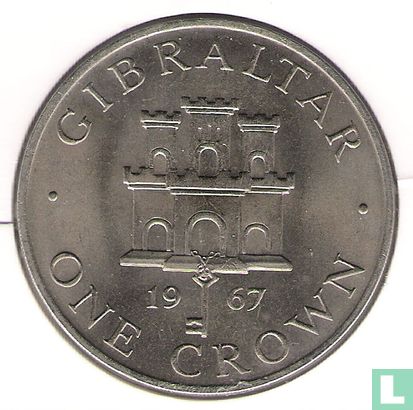Gibraltar 1 crown 1967 - Image 1