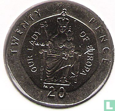 Gibraltar 20 pence 2002 "Our Lady of Europa" - Image 2
