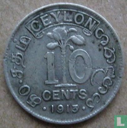 Ceylon 10 cents 1913 - Image 1