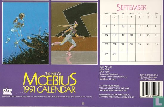 The Art of Moebius 1991 calendar - Bild 3