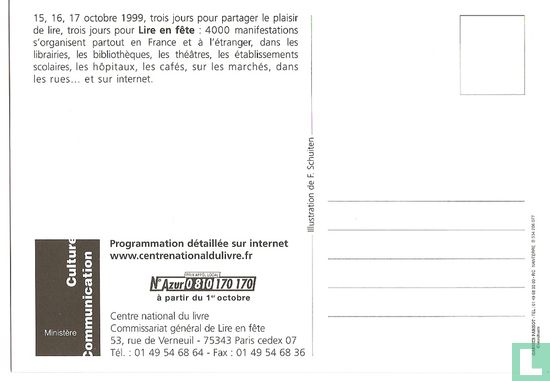 Ministère Culture Communication - Lire En Fête 1999 - Afbeelding 2