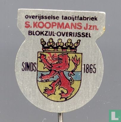 Overijsselse tapijtfabriek S.Koopmans Jzn.Blokzijl.Overijssel sinds 1865