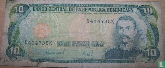 République Dominicaine 10 Pesos Oro 1988 - Image 1