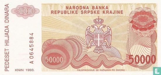 Srpska Krajina 50.000 Dinara 1993 - Image 2