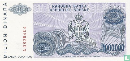 Srpska 1 Million Dinara 1993 - Image 2
