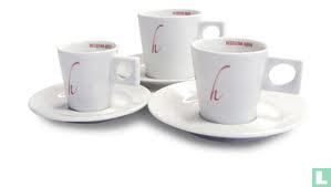 Cappuccino kop en schotel - "Hesselink Koffie"