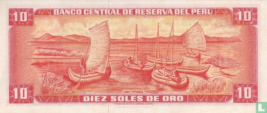 Pérou 10 semelles de Oro - Image 2