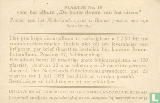 Pionier van het Nederland circus is Blanus geweest met zijn paardenspel - Image 2