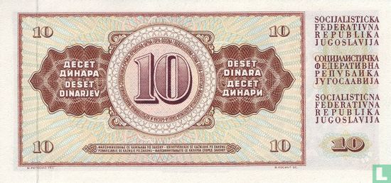 Joegoslavië 10 Dinara 1968 (P82c) - Afbeelding 2