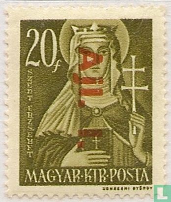 Elisabeth of Hungary, with overprint 