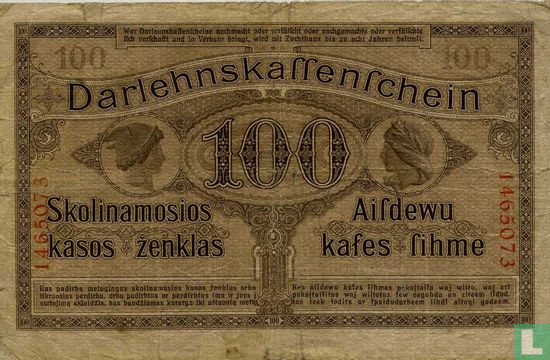 Kowno 100 Mark 1918 - Afbeelding 2