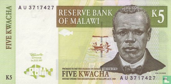 Malawi 5 Kwacha 1997 - Image 1