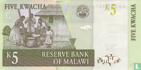 Malawi 5 Kwacha 1997 - Image 2
