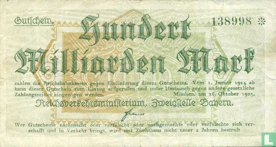 München 100 Miljard Mark 1923 - Afbeelding 1
