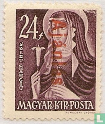 Margaretha van Hongarije, met opdruk 