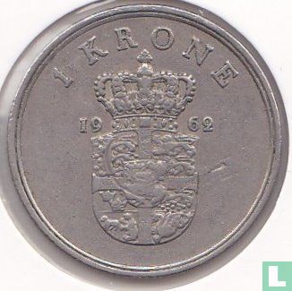 Denemarken 1 krone 1962 - Afbeelding 1