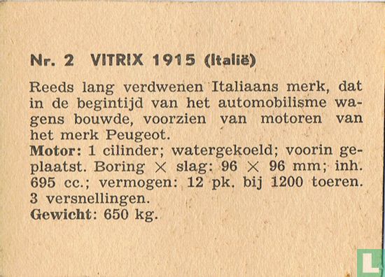 Vitrix 1915 (Italië) - Afbeelding 2