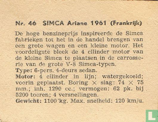Simca Ariane 1961 (Frankrijk) - Image 2
