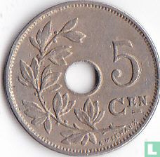 Belgique 5 centimes 1922 (NLD) - Image 2