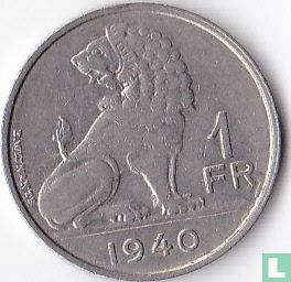 Belgium 1 franc 1940 - Image 1