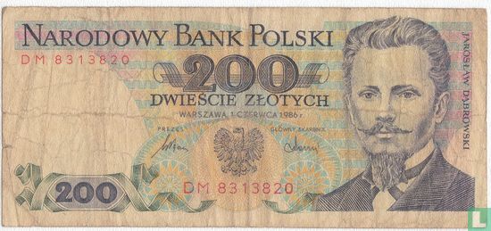Poland 200 Zlotych 1986 - Image 1
