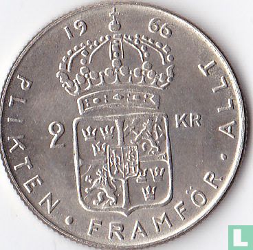 Schweden 2 Kronor 1966 - Bild 1
