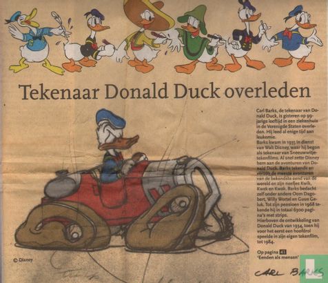 Tekenaar Donald Duck overleden - Image 1