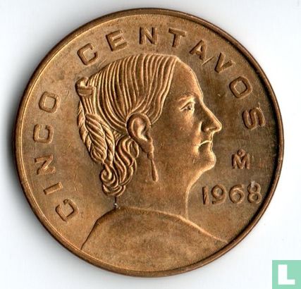 Mexico 5 centavos 1968 - Afbeelding 1