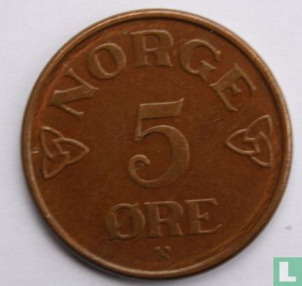 Norway 5 øre 1954 - Image 2