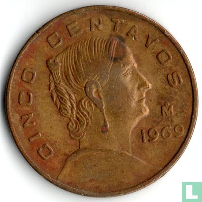 Mexico 5 centavos 1969 - Afbeelding 1