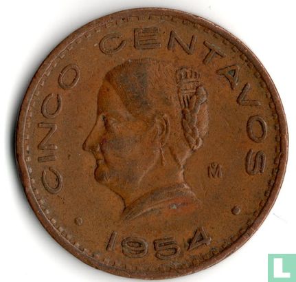 Mexico 5 centavo 1954 - Afbeelding 1