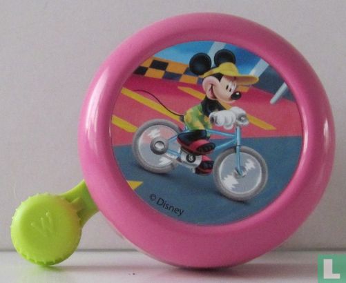 Fietsbel met Mickey Mouse op fiets