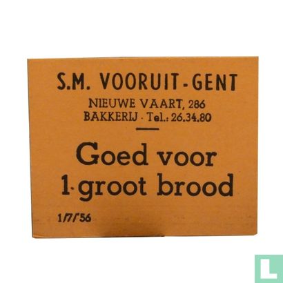 Goed voor 1 groot brood, S.M. VOORUIT (oranje)