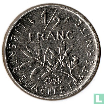 Frankrijk ½ franc 1975 - Afbeelding 1